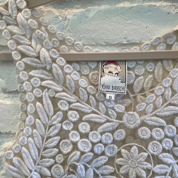 BHLDN Yoana Baraschi Embroidered Dress Sheath - Size 0 - Picture 2 of 3